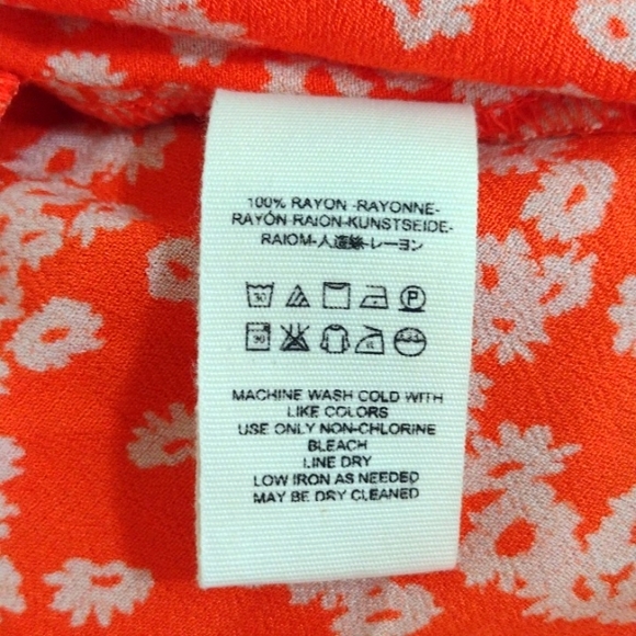 Free People Orange Floral Like You Best Baby Doll Mini Swing Dress Size S - Picture 3 of 11